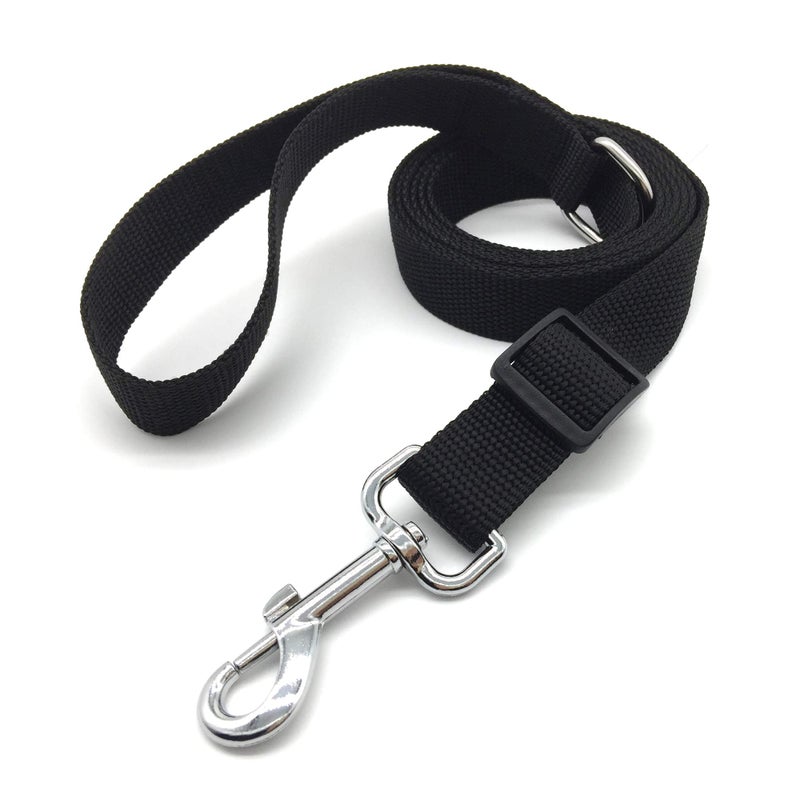 MANDAO 6FT Adjustable Dog Leash, Nylon Dog Leashes for Medium Large Dogs (Black) - Image 1